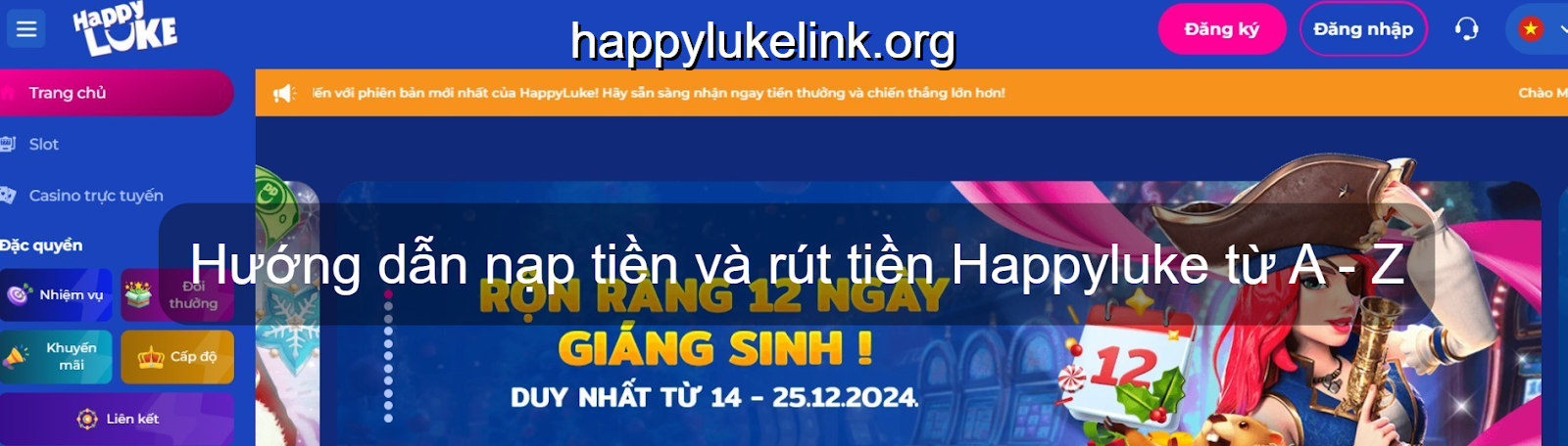 Hướng dẫn nạp tiền Happyluke